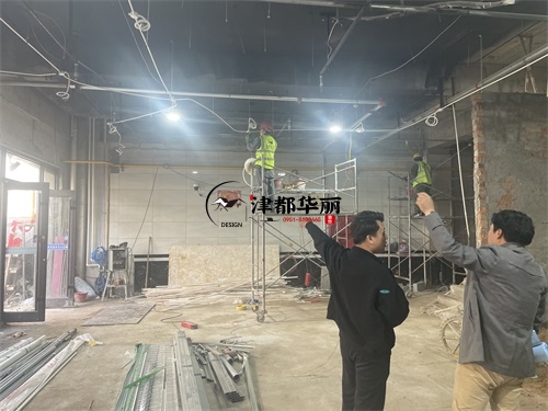 海原芯沐餐厅装修施工工艺指导现场|海原餐厅装修公司