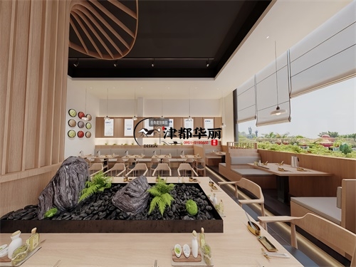 海原餐厅装修设计项目|津都华丽设计